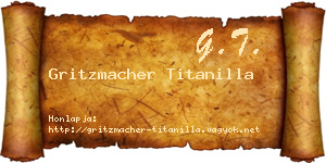 Gritzmacher Titanilla névjegykártya